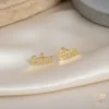 Gold Name Stud Earrings Emma