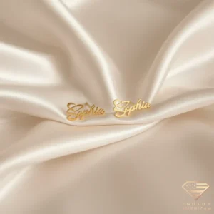 Gold Name Stud Earrings Sophia