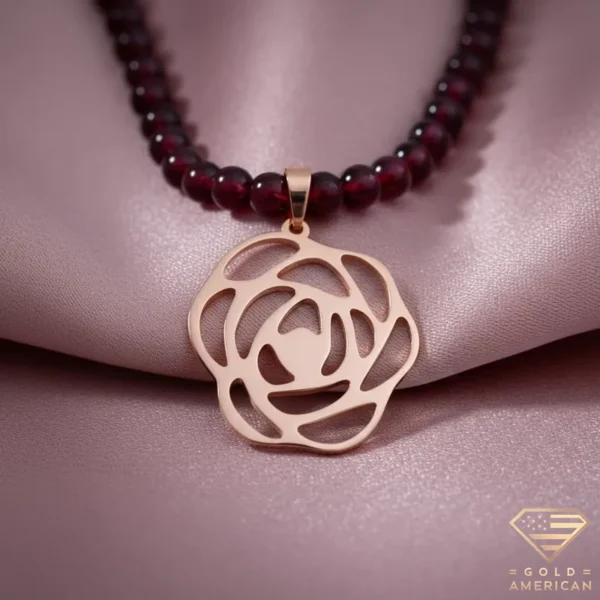 Gold Rose Necklace