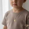 Golden Sock Necklace Model