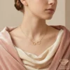 Infinity Initial Necklace Model Portrait