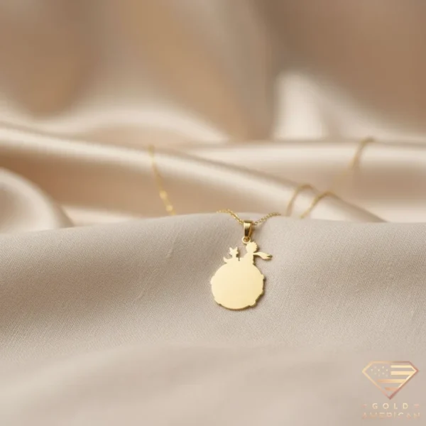Little Prince Gold Necklace on Satin