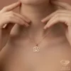 Lotus Gold Necklace Model