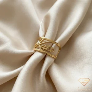 Parallel Poise Gold Name Ring Kate
