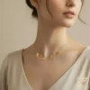 Santa Sleigh & Reindeer Gold Necklace Model 3.4