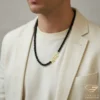 Side Gold Name Necklace for Men Model Arthur