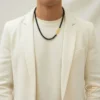 Side Gold Name Necklace for Men Model Damian