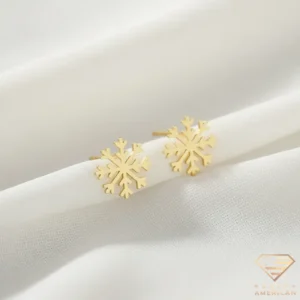 Snowflake Gold Earrings