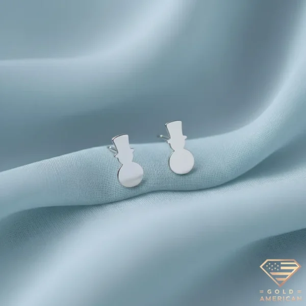 Snowman Gold Earrings