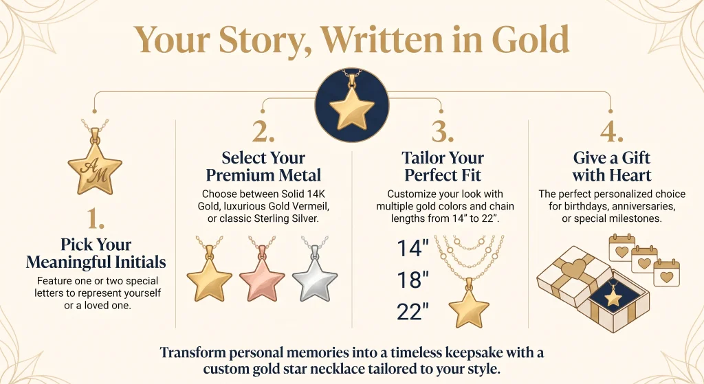 Custom Star Necklace Guide for Personalized Gold Star Necklace