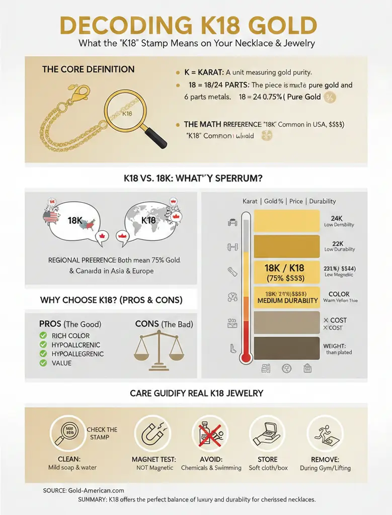 k18 What does k18 mean on jewelry