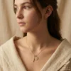 14k Gold Coordinate Bar Necklace Model