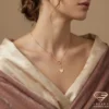 14k Gold Heart Lariat Valentine Gift Modal 3.4