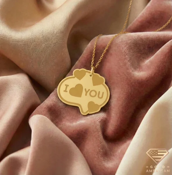 14k Gold I Love You Heart Necklace