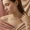 14k Gold I Love You Heart Necklace Model 3.4