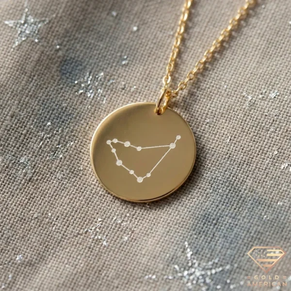 14k Gold Zodiac Constellation Necklace Capricorn