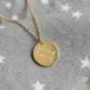 14k Gold Zodiac Constellation Necklace Gemini