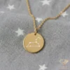 14k Gold Zodiac Constellation Necklace Leo