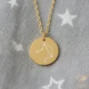 14k Gold Zodiac Constellation Necklace Libra