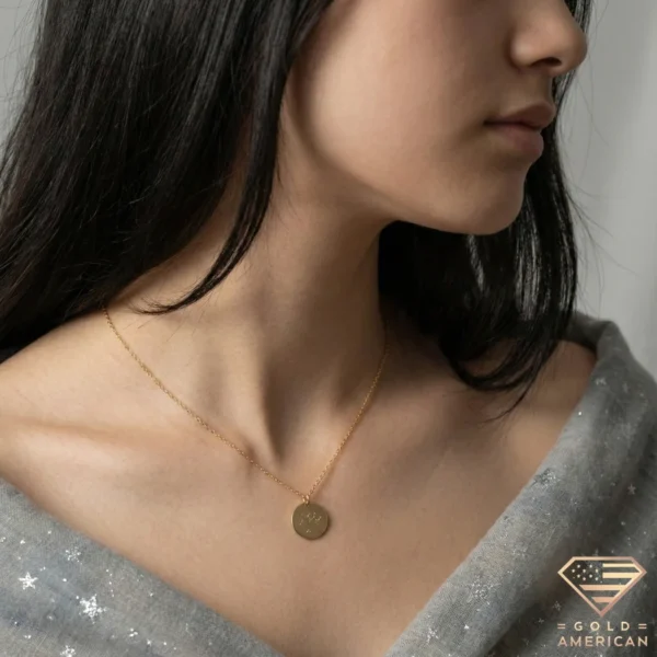 14k Gold Zodiac Constellation Necklace Model Sagittarius