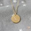 14k Gold Zodiac Constellation Necklace Taurus