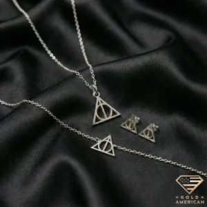 14k White Gold Hallows Jewelry Set