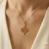 Arabesque Gold Necklace Close up