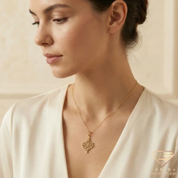Arabesque Gold Necklace Model 3.4