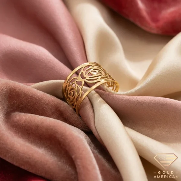 Bordered Rose Gold Ring