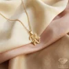 Butterfly Gold Initial Neclace