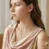 Butterfly Gold Initial Necklace Model