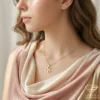 Butterfly Gold Initial Necklace Model 3.4