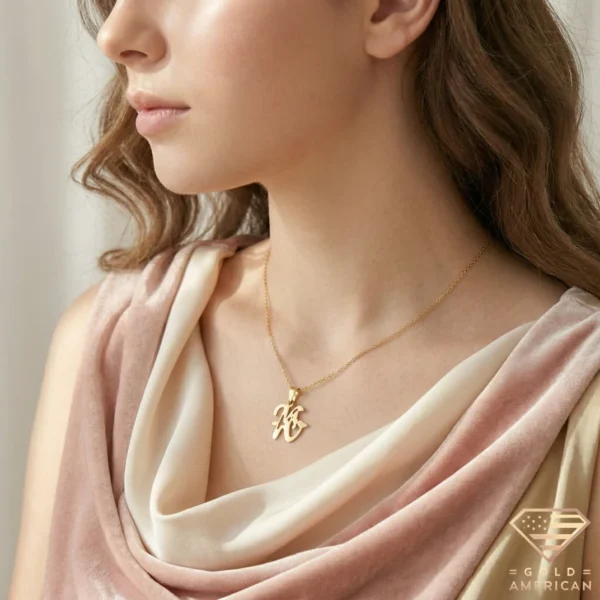 Butterfly Gold Initial Necklace Model 3.4
