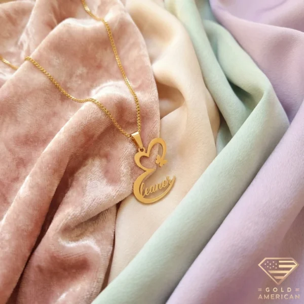 Butterfly Gold Name Necklace