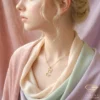 Butterfly Gold Name Necklace Model Profile