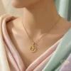 Butterfly Gold Necklace Model