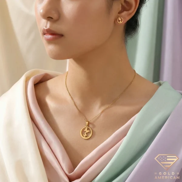 Butterfly Gold Set Model Close up