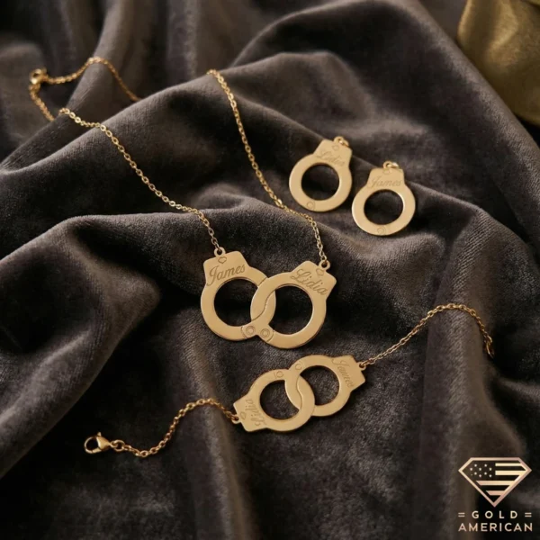 Custom Couple Handcuff Jewelry Set