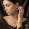 Custom Couple Handcuff Jewelry Set Model Close up