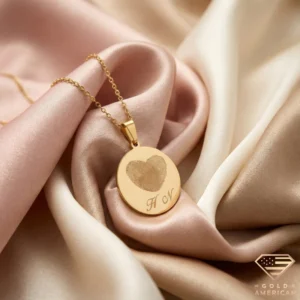Custom Fingerprint & Initial Necklace