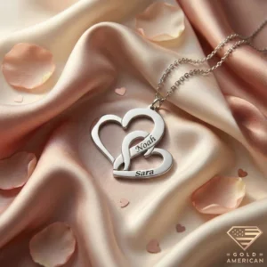 Custom Interlocking Hearts Name Necklace
