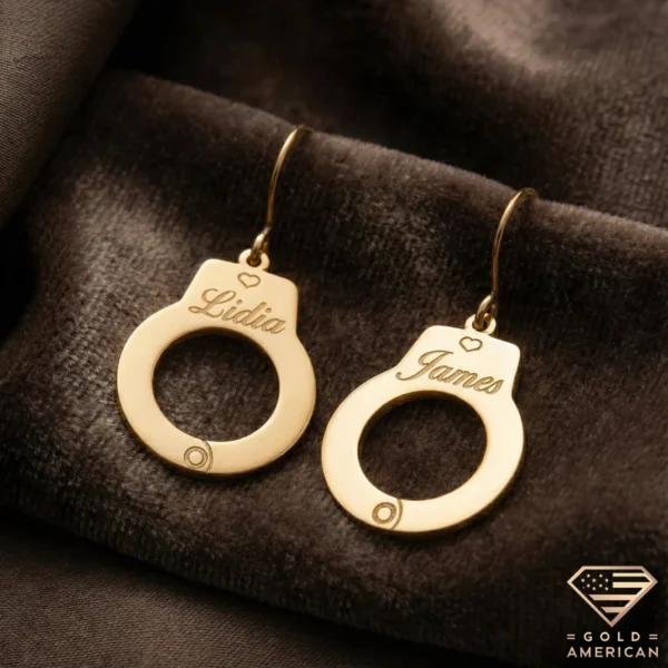 Custom Name Handcuff Earrings