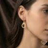 Custom Name Handcuff Earrings Close up