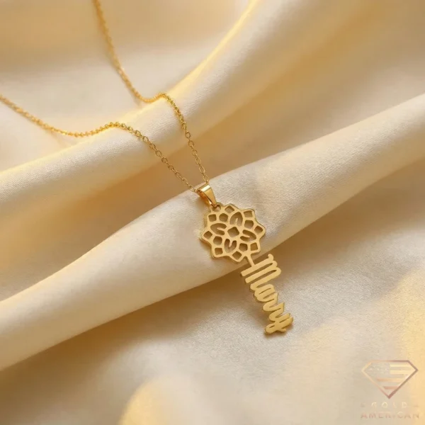 Custom Name Necklace Gold