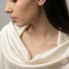 Custom Roman Numeral Date Bar Necklace Model