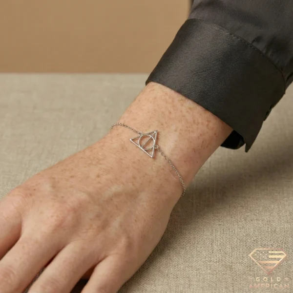 Deathly Hallows Chain Bracelet on Hand