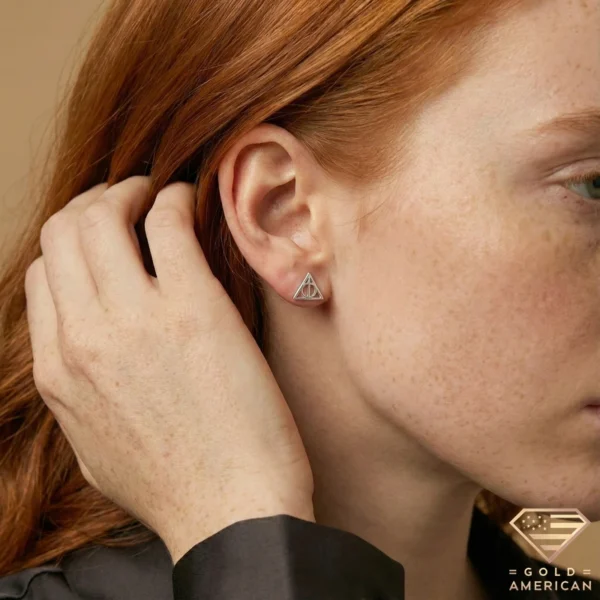 Deathly Hallows Stud Earrings Model