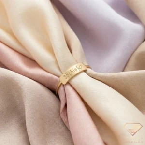 Engraved Name Plate Gold Ring