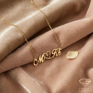 Gold Personalized Heart Necklace
