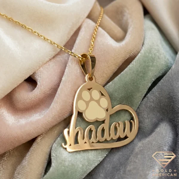 Gold Pet Name Necklace